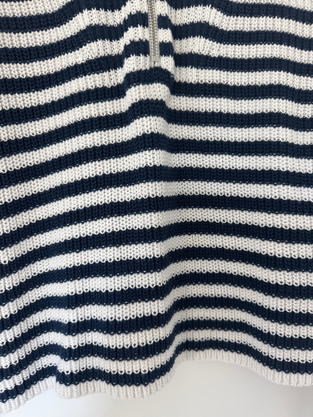 Madewell Ribbed Half-Zip Sweater in Stripe Small - Picture 6 of 12